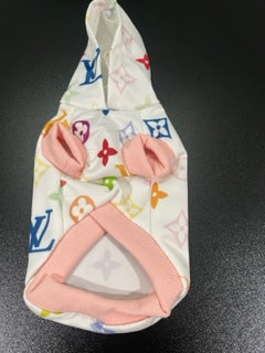 Chewy Louie Multi Colored Monogram Hoodie