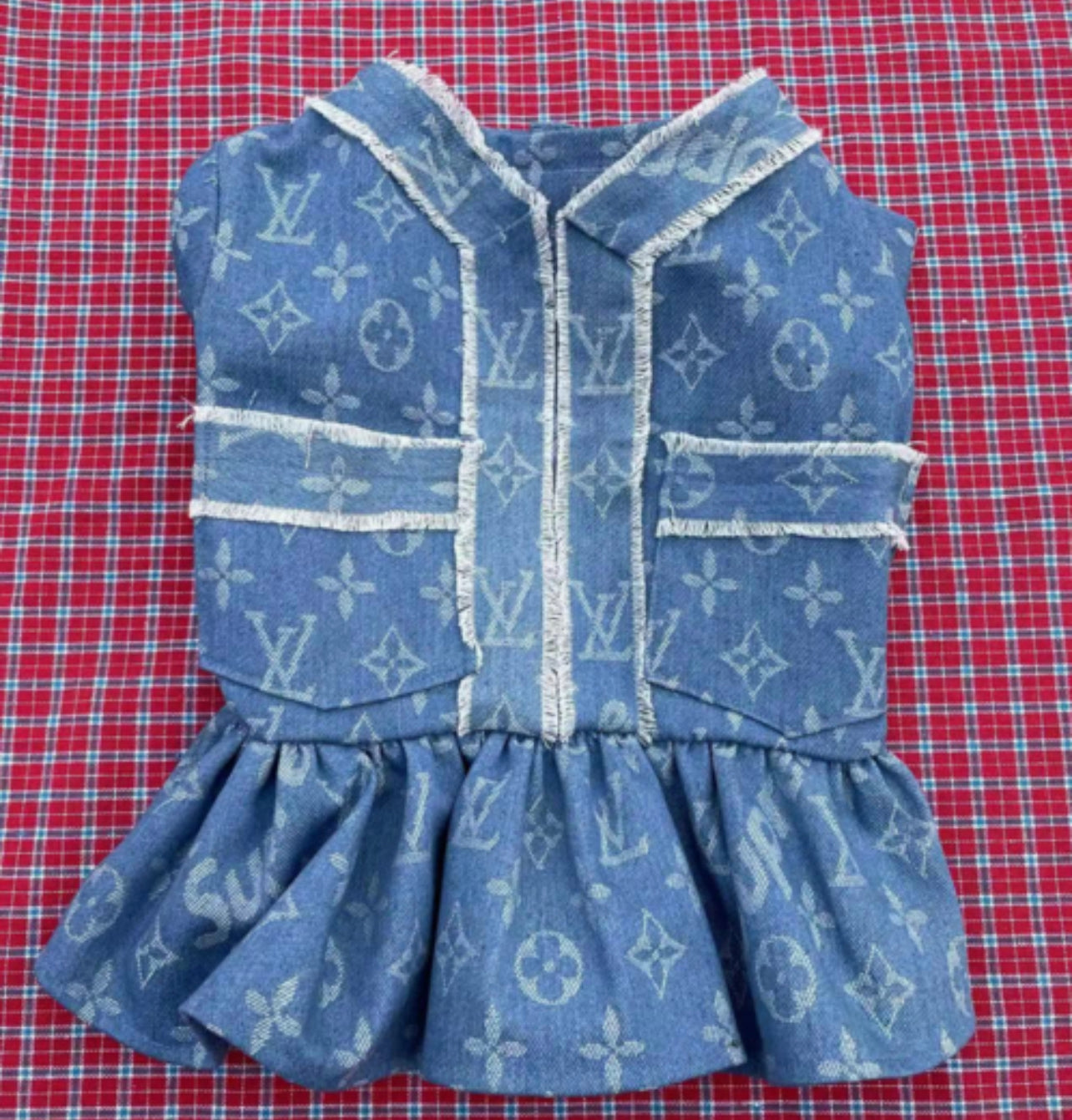 Chewy Louie Denim Flared Dress